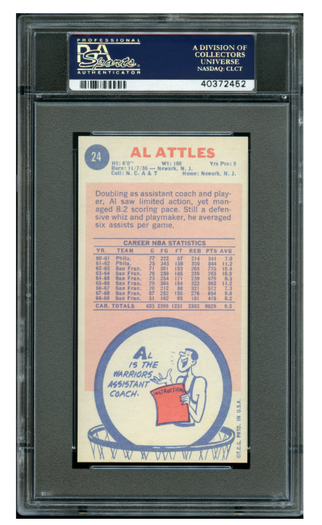 1969 Topps Basketball Al Attles #24 PSA 9