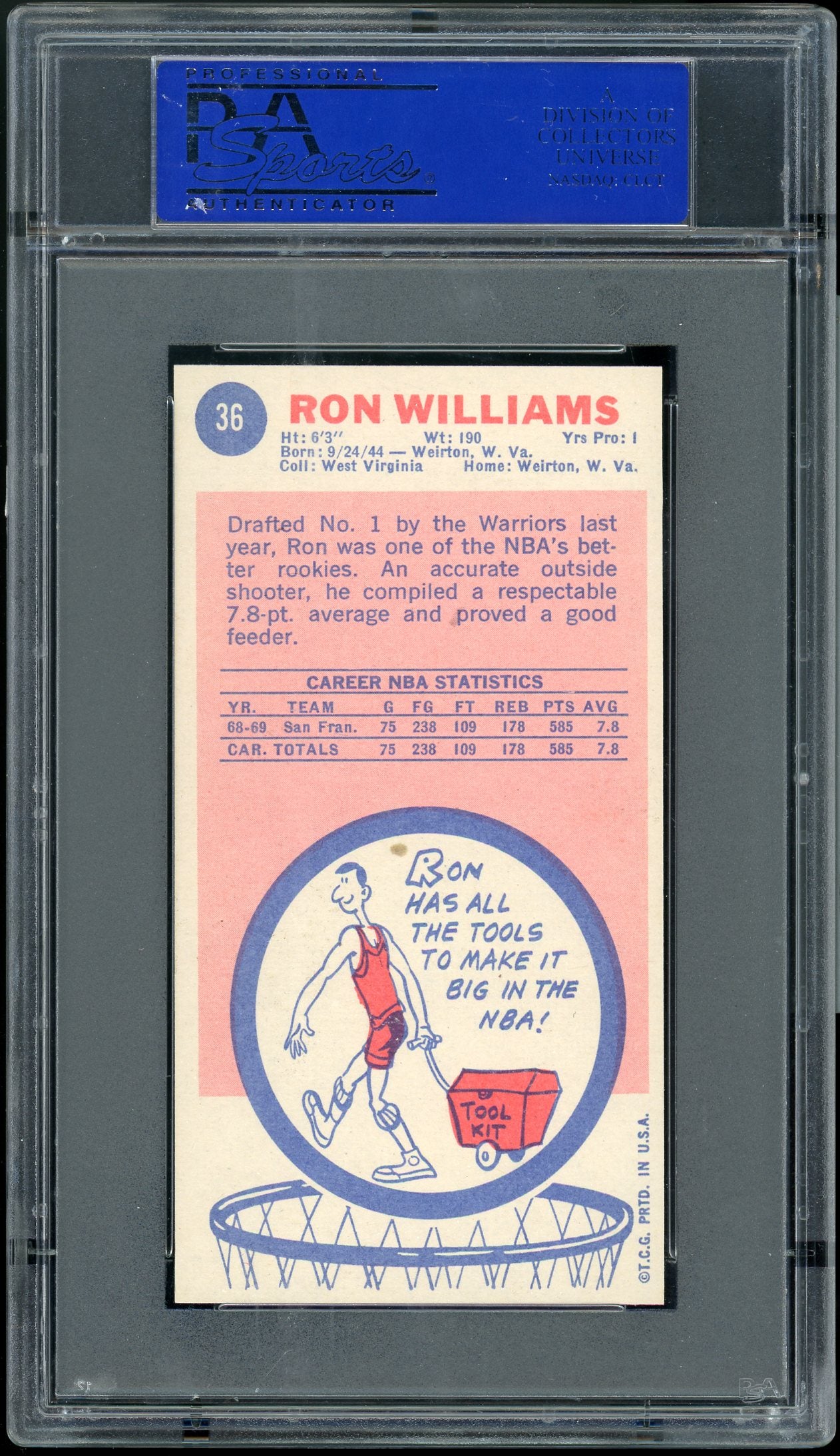 1969 Topps Ron Williams #36 PSA 9