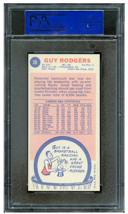 1969 Topps Basketball Guy Rodgers #38 PSA 9