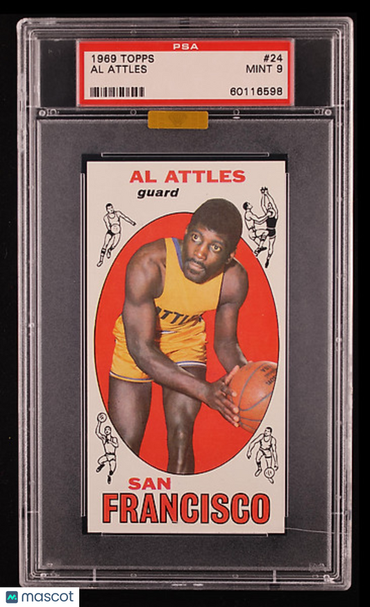 1969 Topps Basketball Al Attles #24 MBA Gold PSA 9
