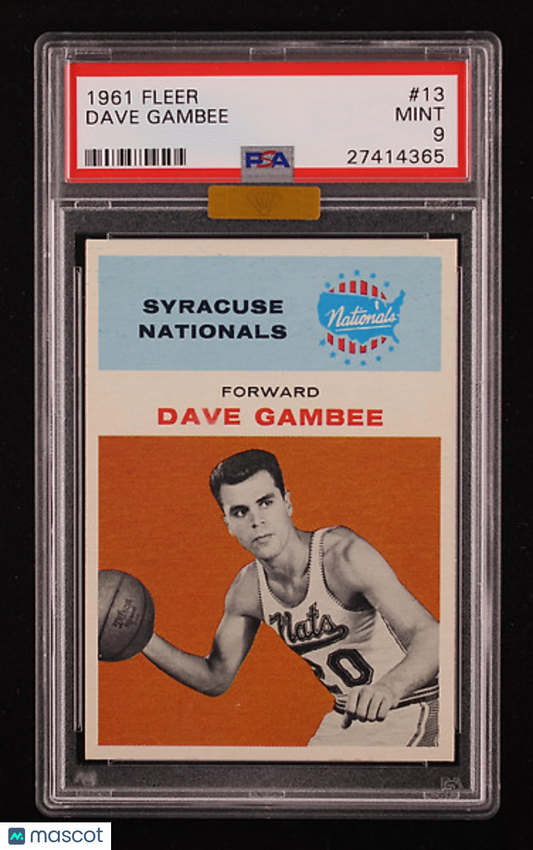 1961 Fleer Basketball Dave Gambee #13 MBA Gold PSA 9