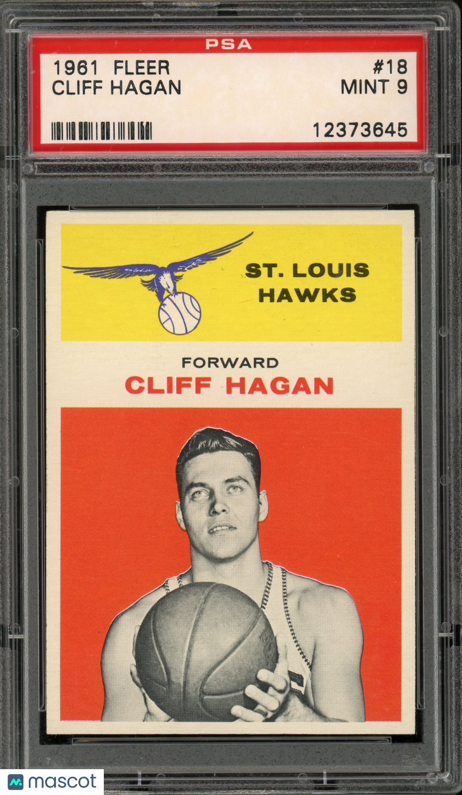 1961 Fleer Basketball Cliff Hagan #18 PSA 9