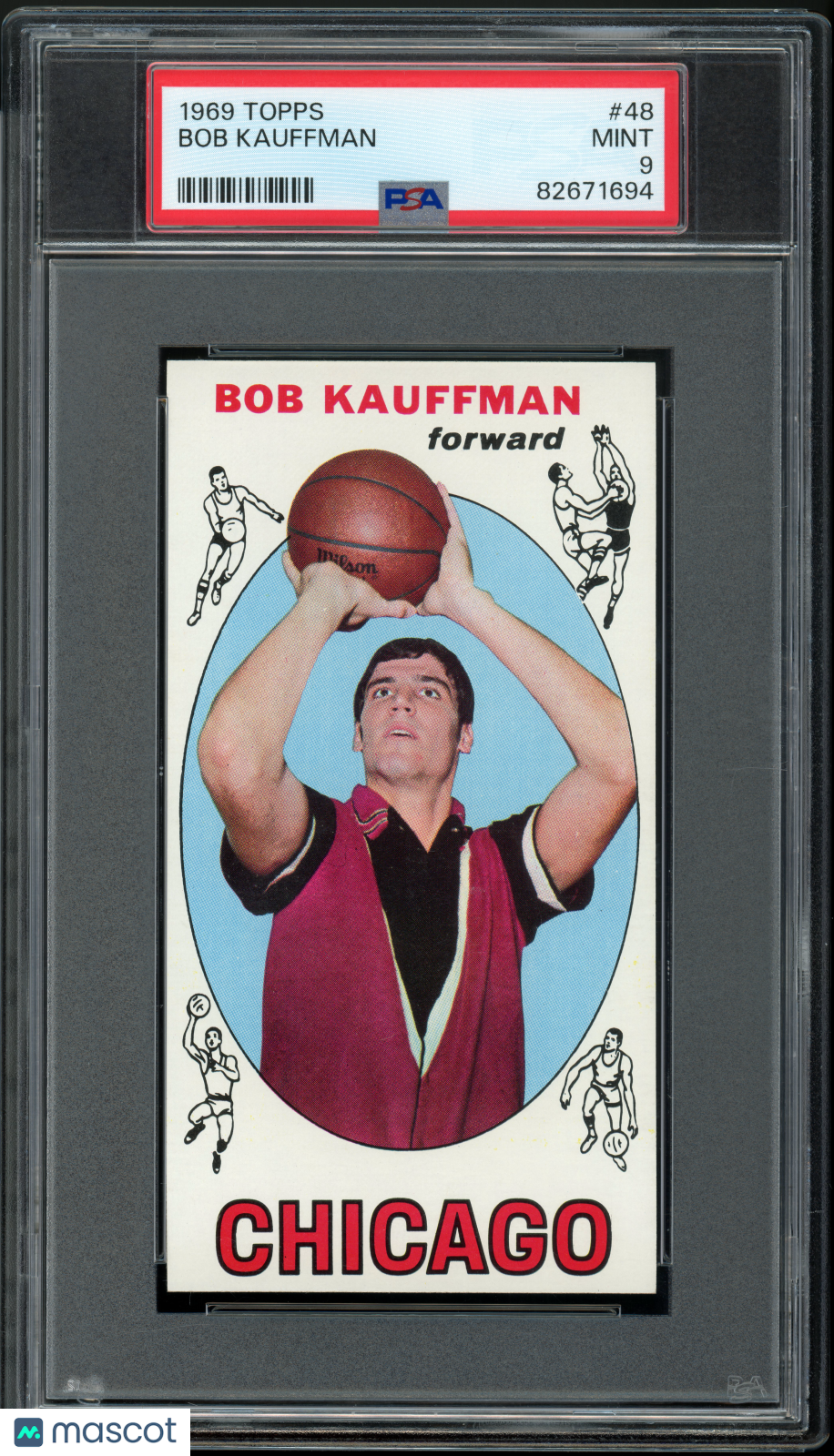 1969 Topps Basketball Bob Kauffman #48 PSA 9