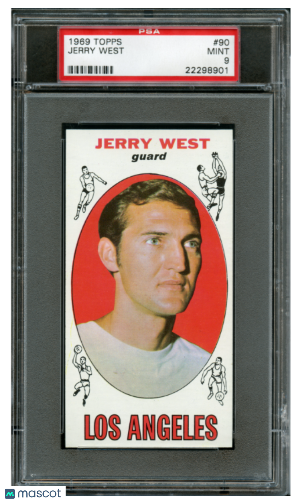 1969 Topps Basketball Jerry West #90 PSA 9