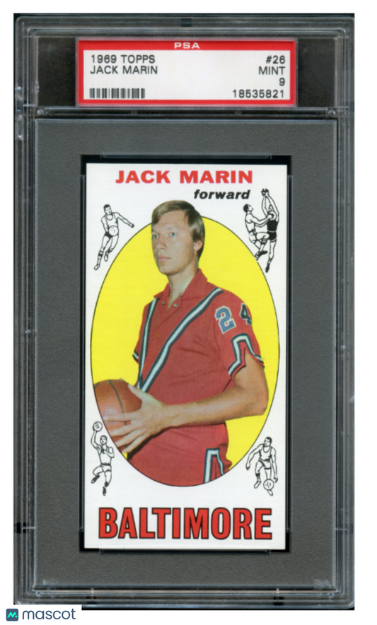 1969 Topps Basketball Jack Marin #26 PSA 9