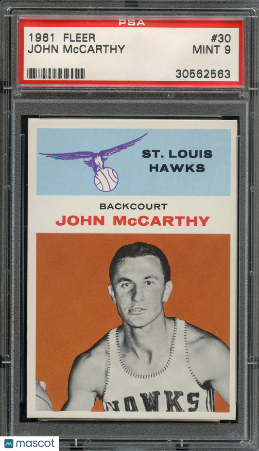 1961 Fleer Basketball John Mccarthy #30 PSA 9
