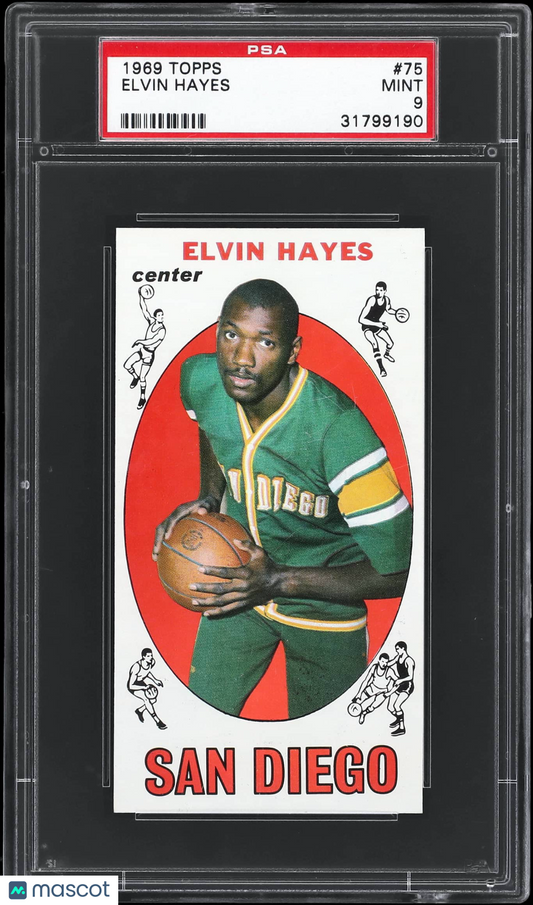1969 Topps Basketball Elvin Hayes #75 PSA 9