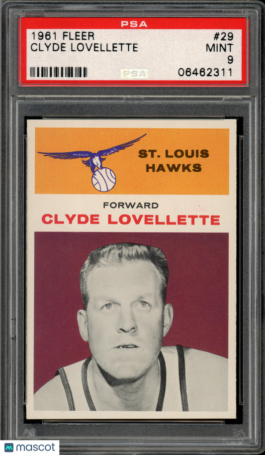 1961 Fleer Basketball Clyde Lovellette #29 PSA 9