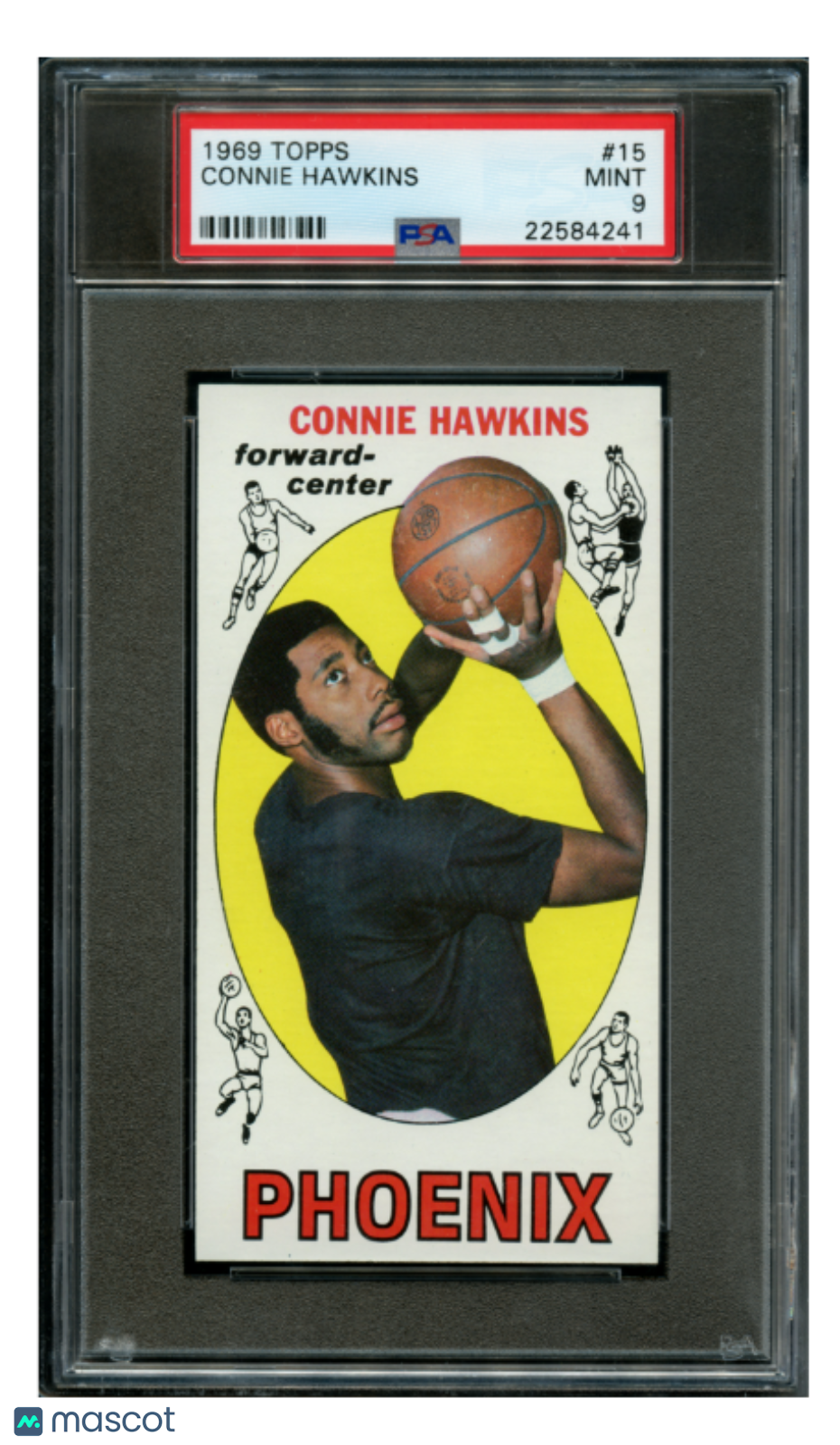 1969 Topps Basketball Connie Hawkins #15 PSA 9