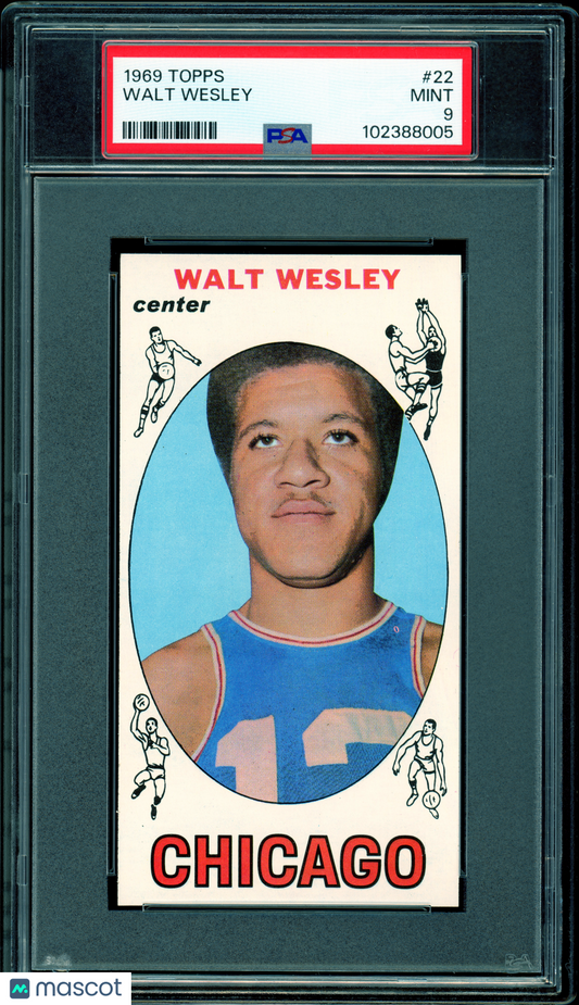 1969 Topps Basketball Walt Wesley #22 PSA 9