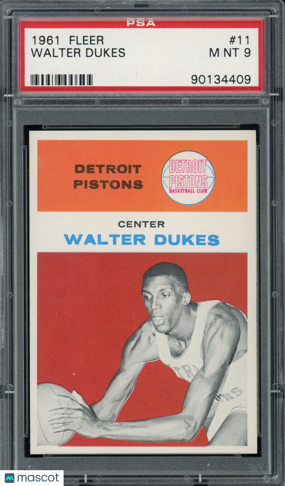 1961 Fleer Basketball Walter Dukes #11 PSA 9