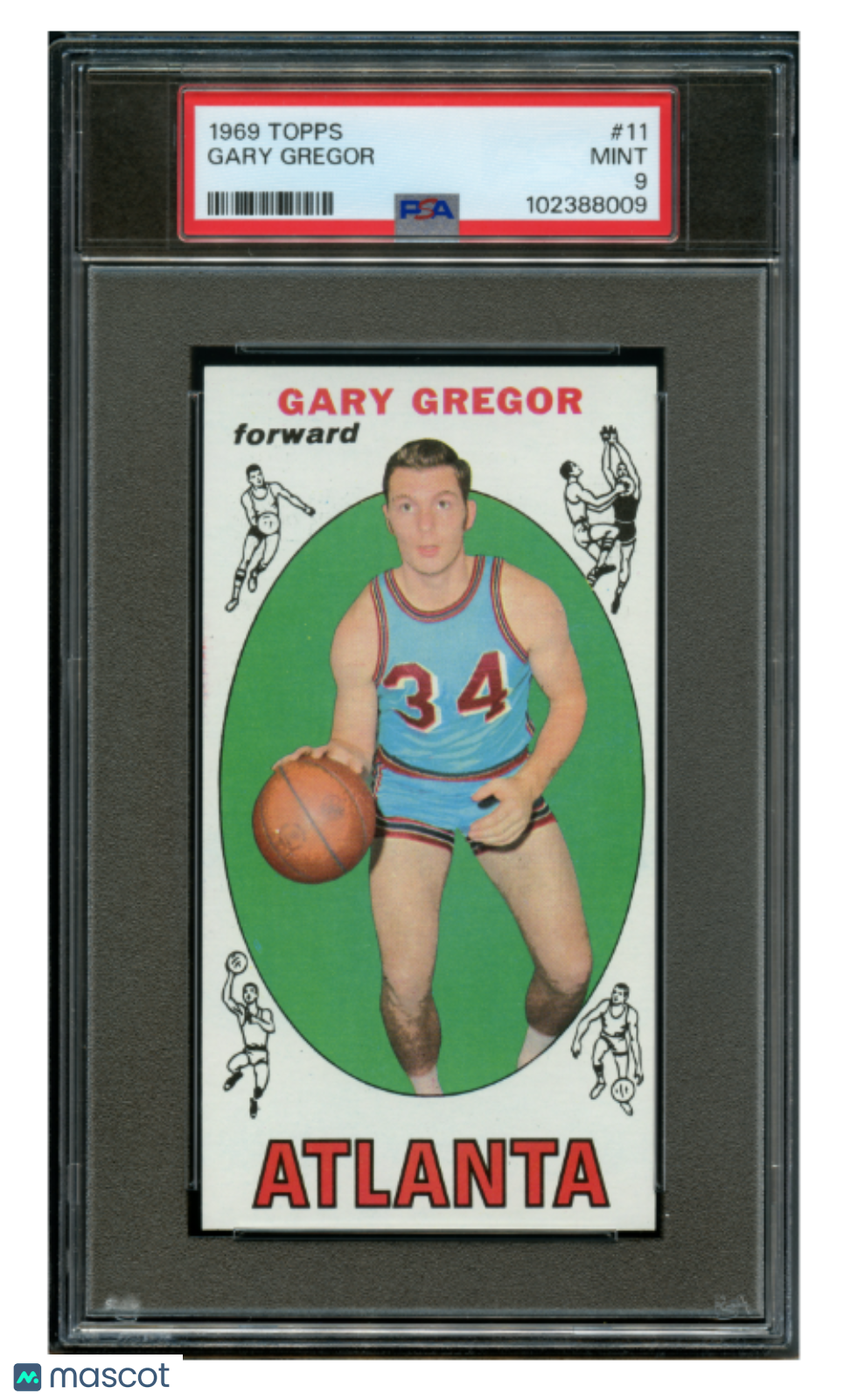 1969 Topps Basketball Gary Gregor #11 PSA 9