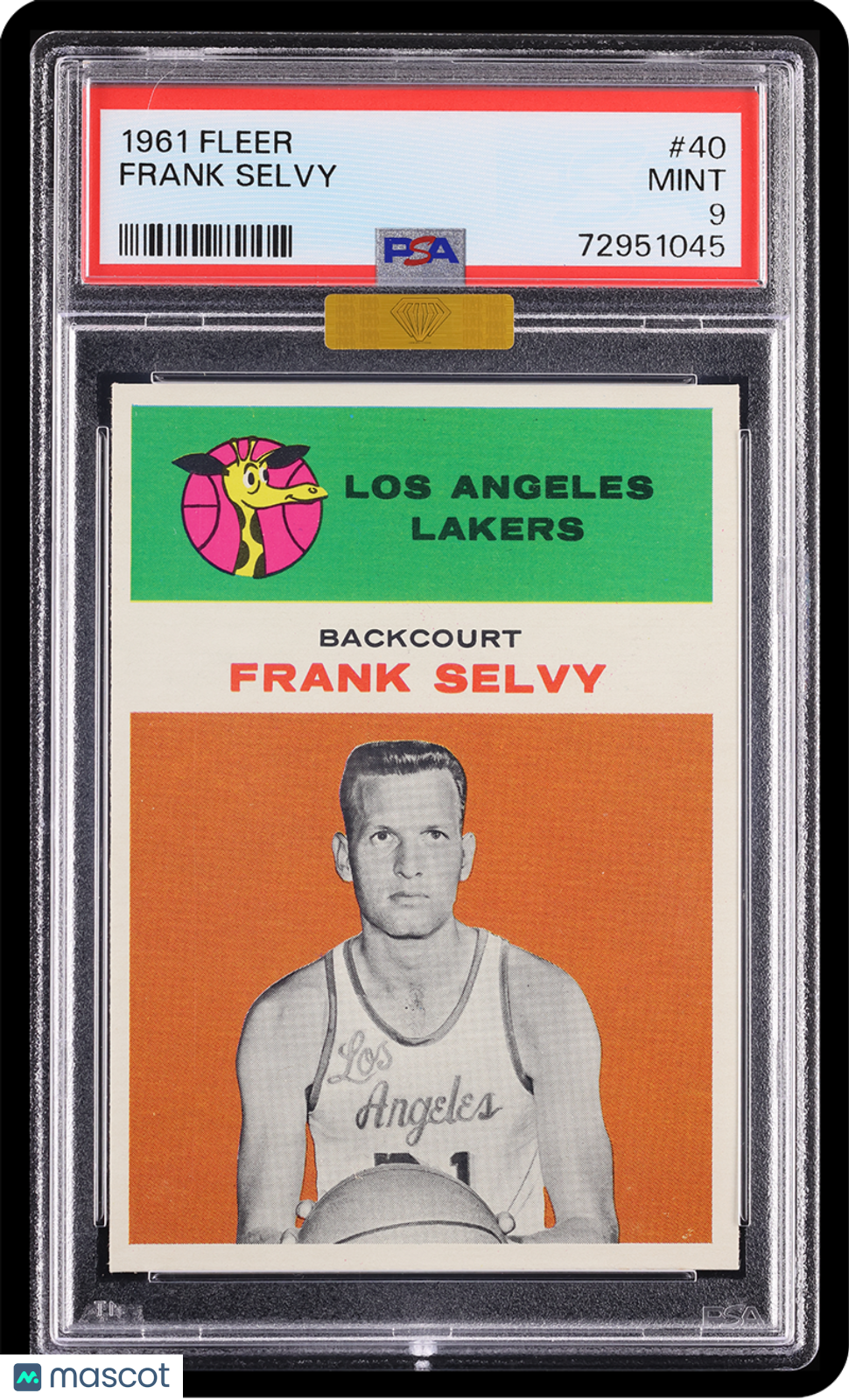 1961 Fleer Basketball Frank Selvy #40 MBA Gold PSA 9