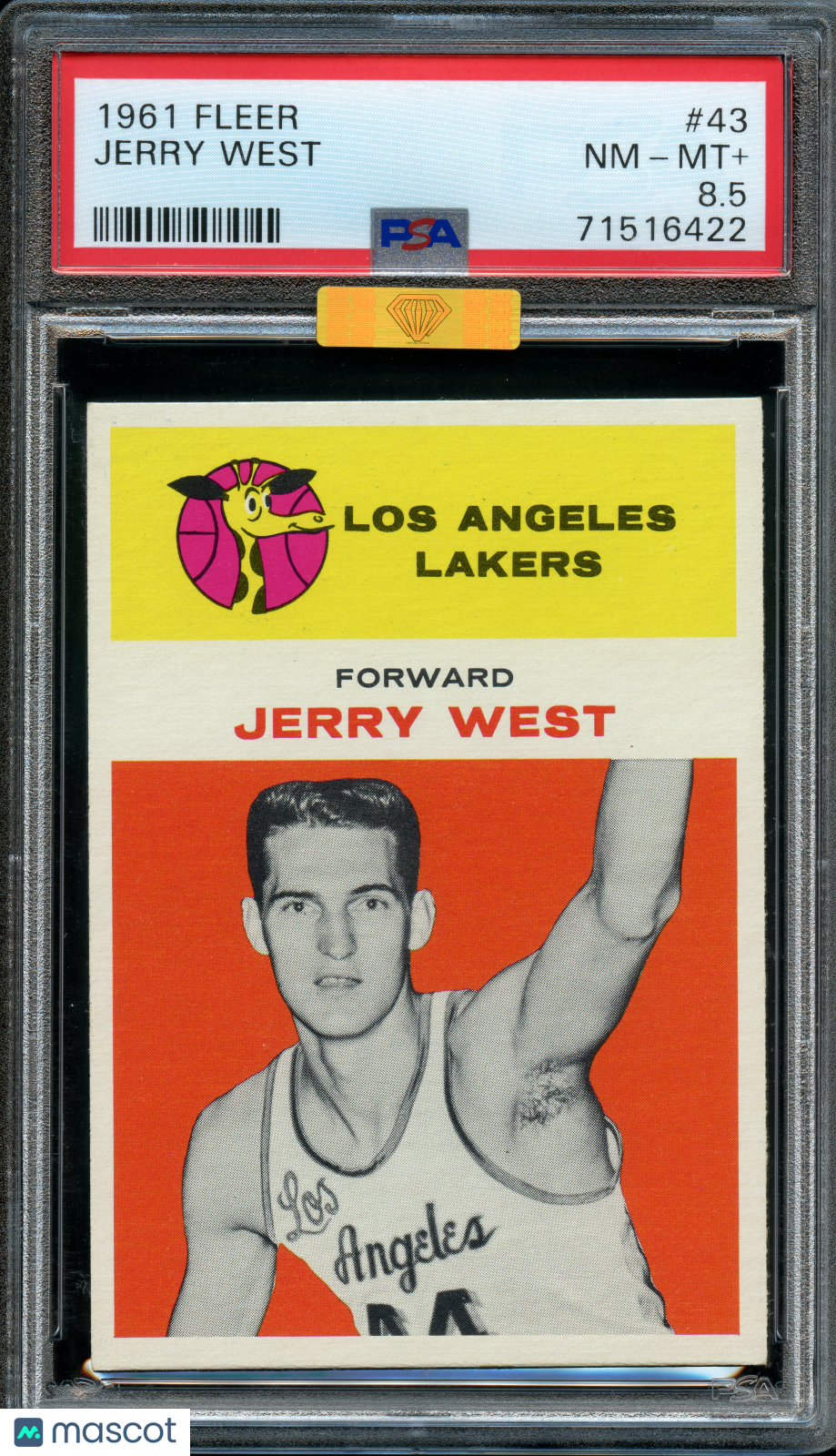 1961 Fleer Basketball Jerry West #43 PSA 8.5