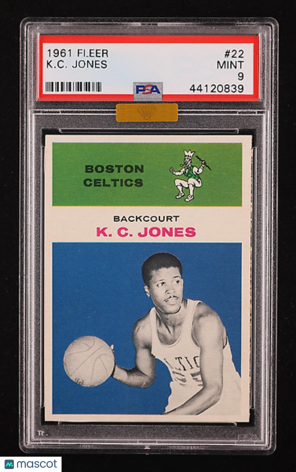 1961 Fleer Basketball K. C. Jones #22 MBA Gold PSA 9