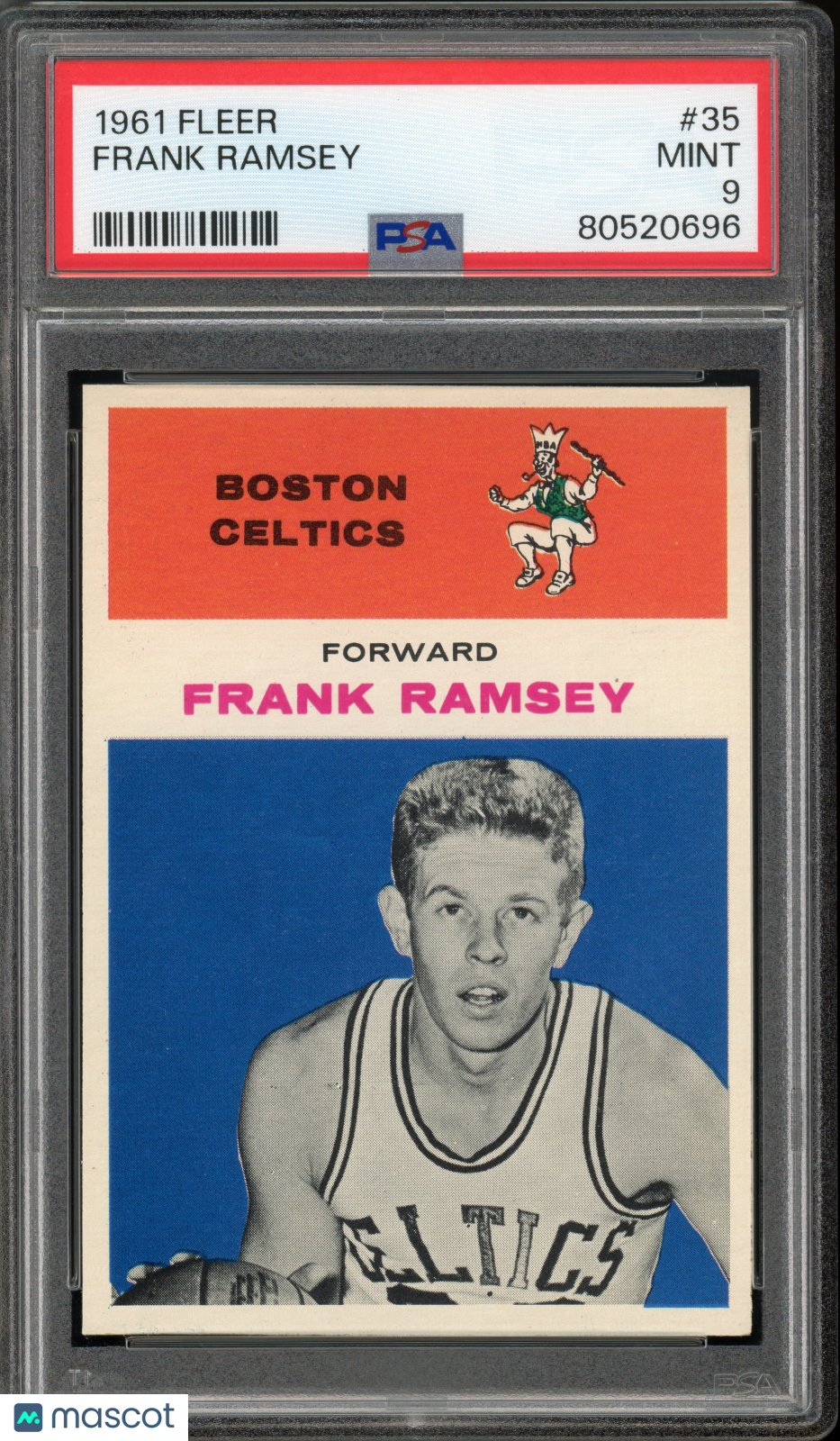 1961 Fleer Basketball Frank Ramsey #35 PSA 9