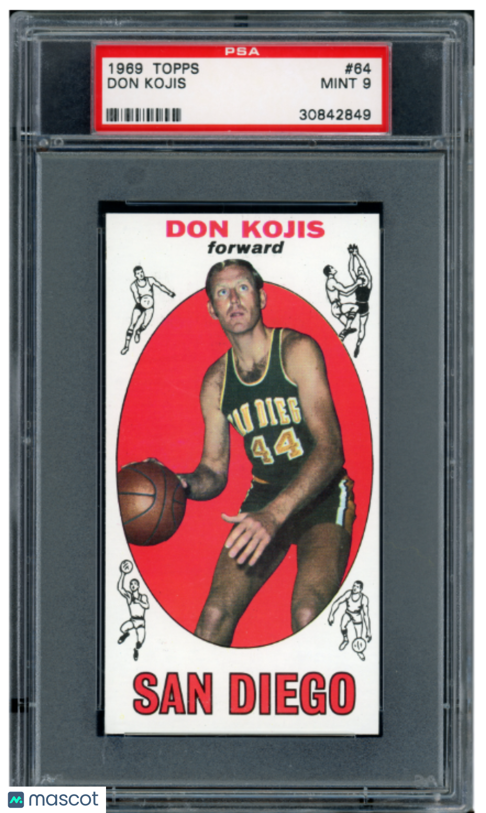 1969 Topps Basketball Don Kojis #64 PSA 9