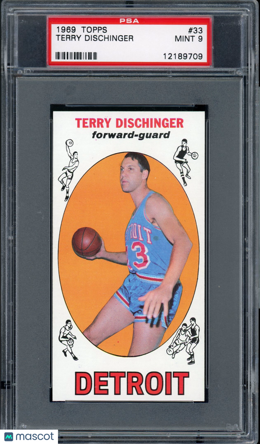 1969 Topps TERRY DISCHINGER #33  PSA 9