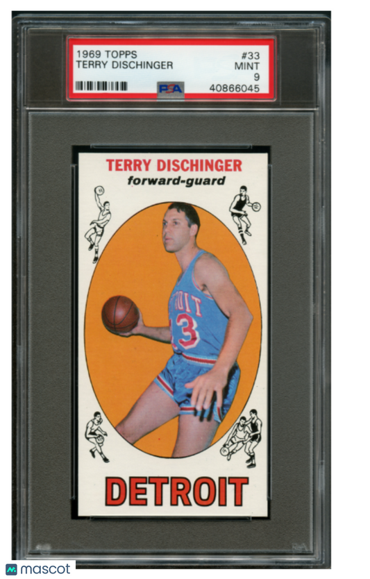 1969 Topps Basketball Terry Dischinger #33 PSA 9
