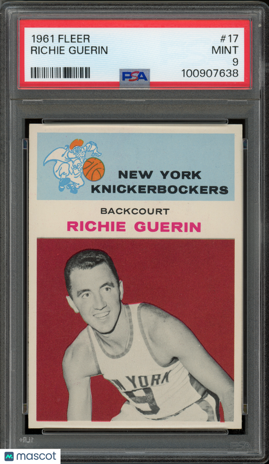 1961 Fleer Basketball Richie Guerin #17 PSA 9