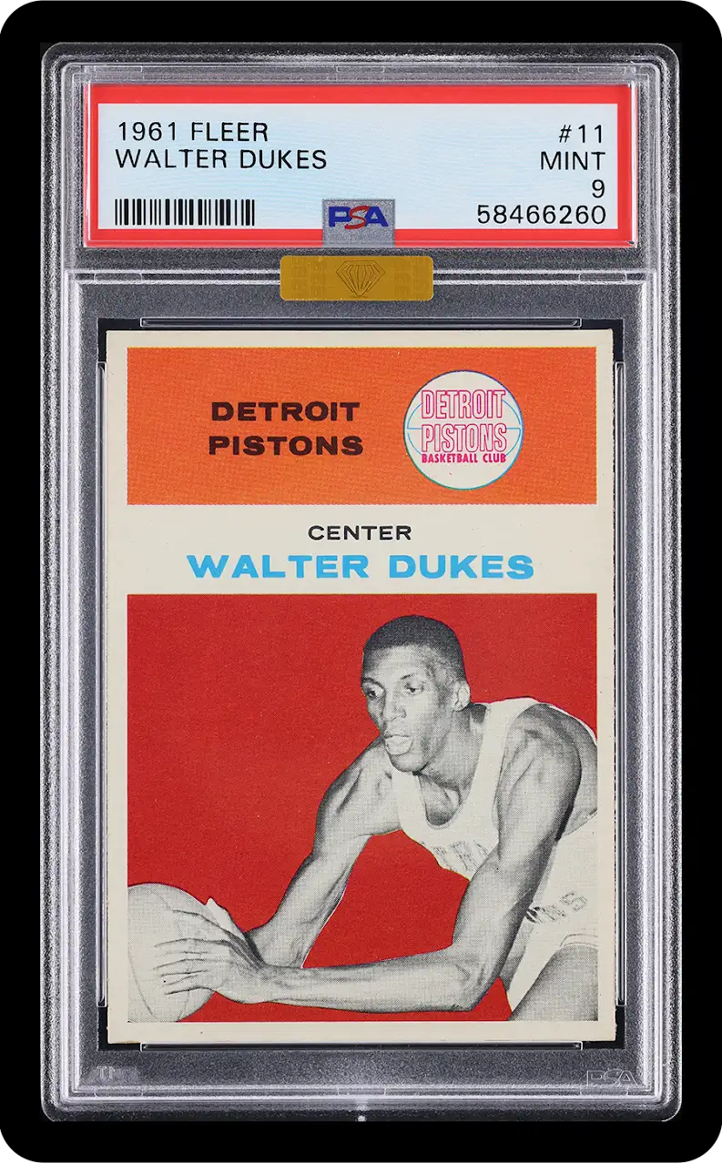 1961 Fleer Basketball Walter Dukes #11 MBA Gold PSA 9