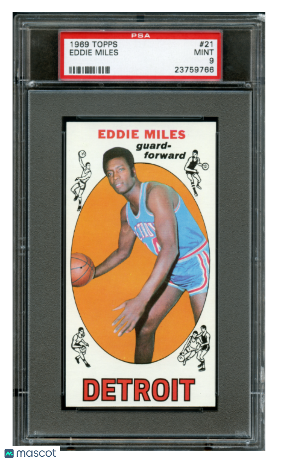 1969 Topps Basketball Eddie Miles #21 PSA 9
