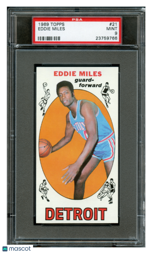 1969 Topps Basketball Eddie Miles #21 PSA 9