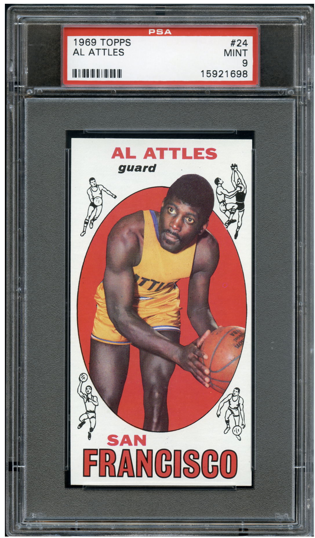 1969 Topps Basketball Al Attles #24 PSA 9