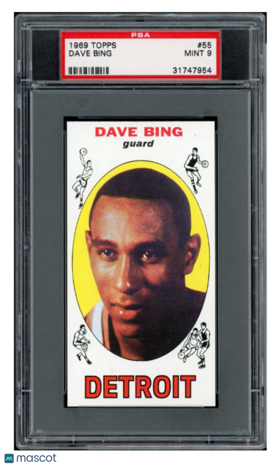 1969 Topps Basketball Dave Bing #55 PSA 9