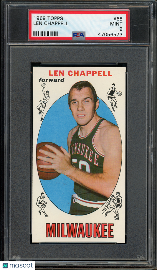 1969 Topps Basketball Len Chappell #68 PSA 9