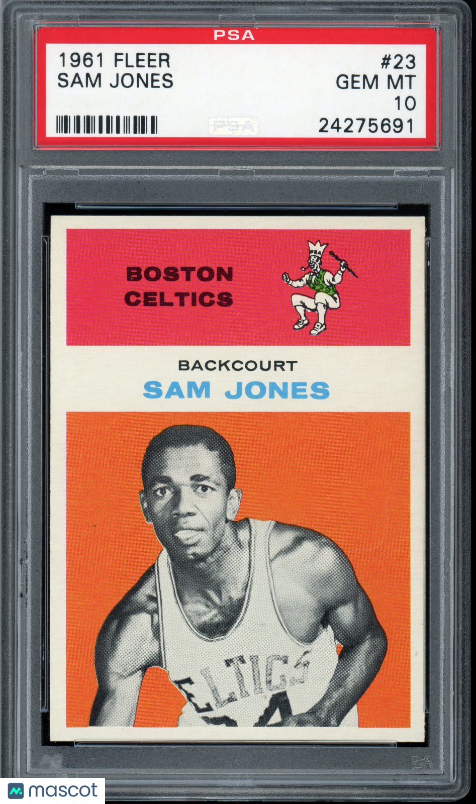 1961 Fleer Basketball Sam Jones #23 PSA 10