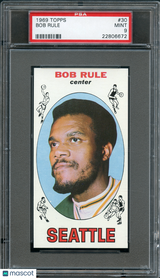 1969 Topps Basketball Bob Rule #30 PSA 9