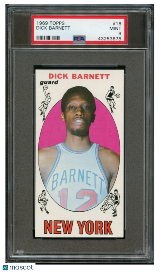 1969 Topps Basketball Dick Barnett #18 PSA 9