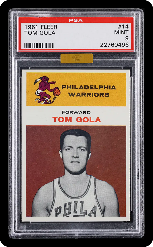 1961 Fleer Basketball Tom Gola #14 MBA Gold PSA 9