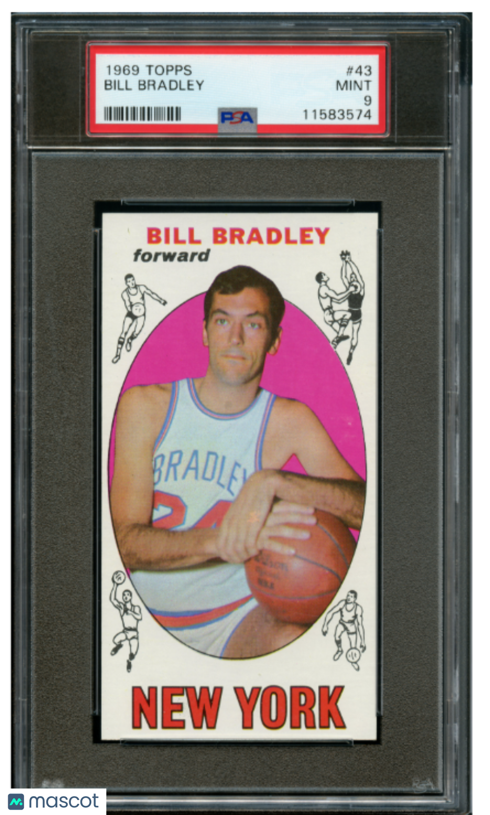 1969 Topps Basketball Bill Bradley #43 PSA 9