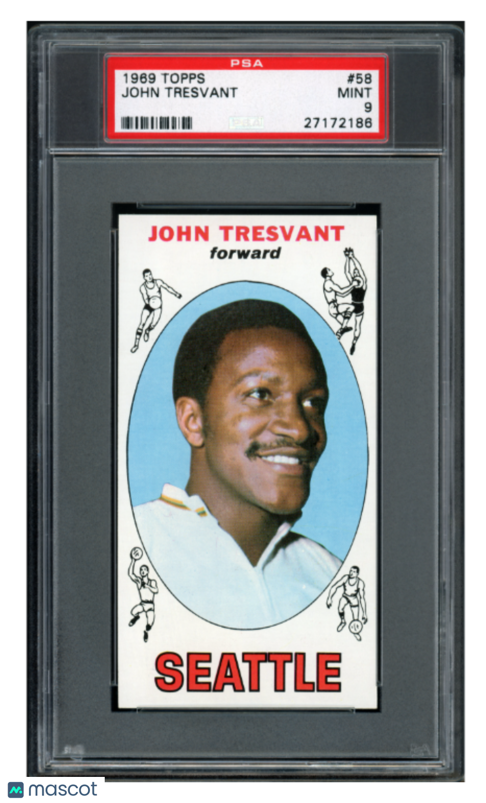 1969 Topps Basketball John Tresvant #58 PSA 9