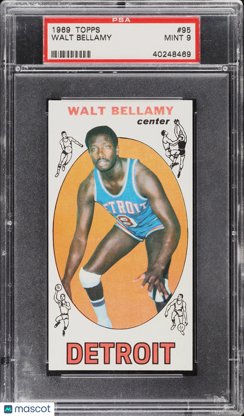 1969 Topps  Walt Bellamy #95  PSA 9