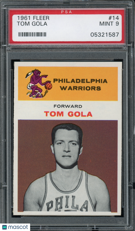 1961 Fleer Basketball Tom Gola #14 PSA 9