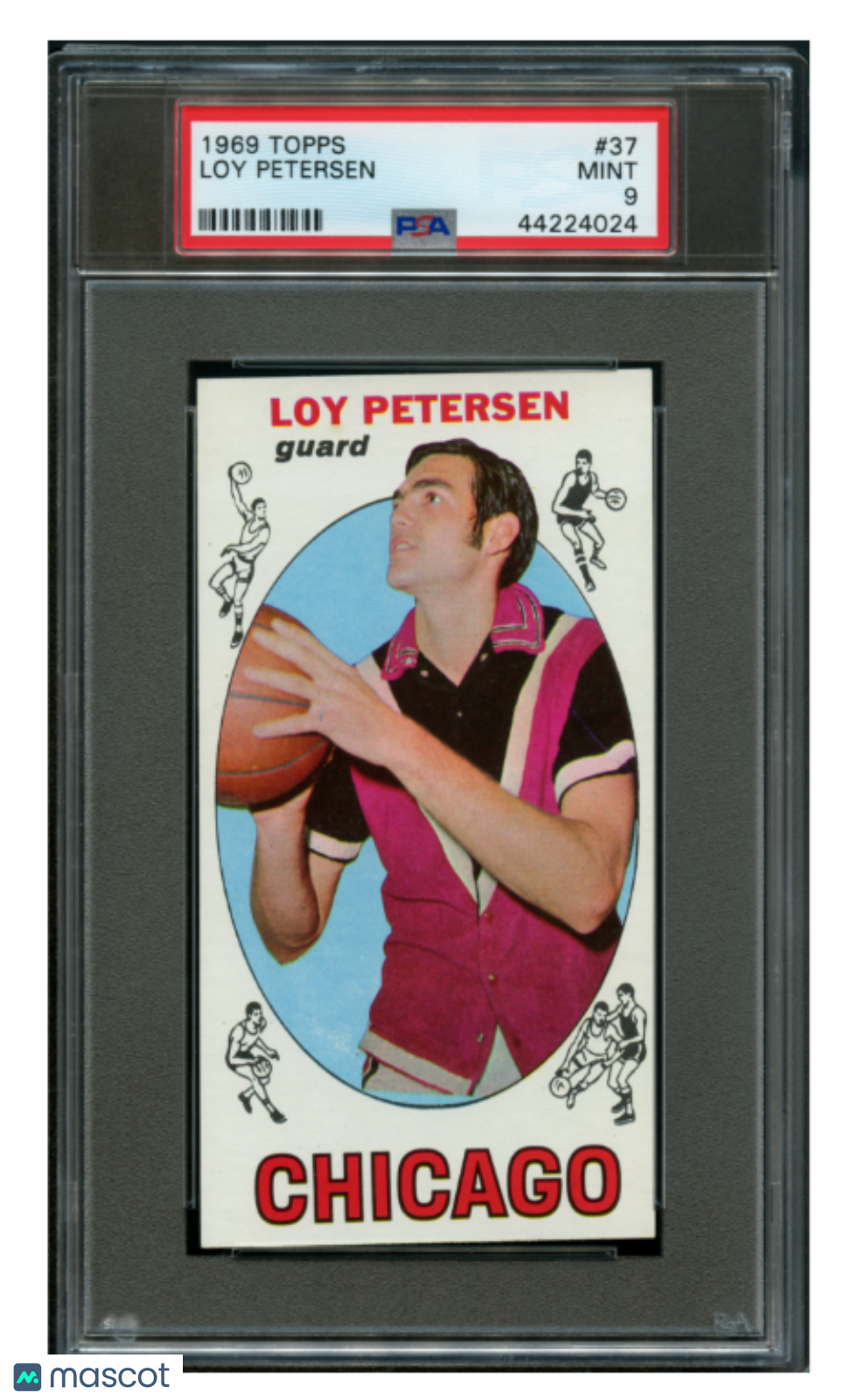 1969 Topps Basketball Loy Petersen #37 PSA 9