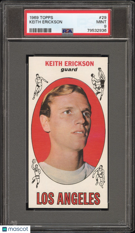1969 Topps Basketball Keith Erickson #29 PSA 9