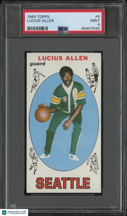 1969 Topps Basketball Lucius Allen #6 PSA 9